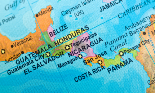 map of Central America